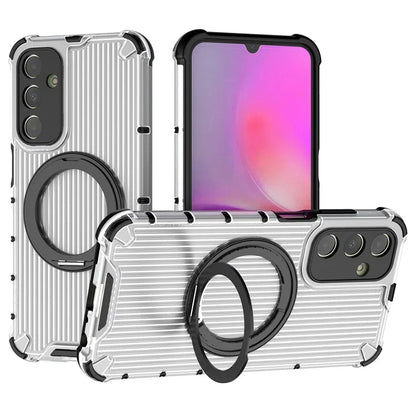For Samsung Galaxy A25 5G (Global) (161.0 X 76.5 X 8.3mm) Case PC+TPU Phone Cover 360-degree Magnetic Ring Kickstand