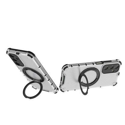 For Samsung Galaxy A25 5G (Global) (161.0 X 76.5 X 8.3mm) Case PC+TPU Phone Cover 360-degree Magnetic Ring Kickstand