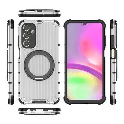 For Samsung Galaxy A25 5G (Global) (161.0 X 76.5 X 8.3mm) Case PC+TPU Phone Cover 360-degree Magnetic Ring Kickstand