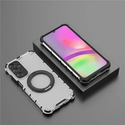 For Samsung Galaxy A25 5G (Global) (161.0 X 76.5 X 8.3mm) Case PC+TPU Phone Cover 360-degree Magnetic Ring Kickstand
