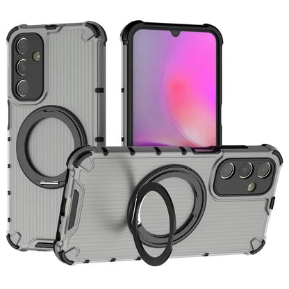 For Samsung Galaxy A25 5G (Global) (161.0 X 76.5 X 8.3mm) Case PC+TPU Phone Cover 360-degree Magnetic Ring Kickstand