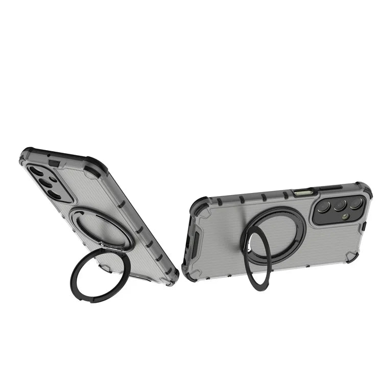 For Samsung Galaxy A25 5G (Global) (161.0 X 76.5 X 8.3mm) Case PC+TPU Phone Cover 360-degree Magnetic Ring Kickstand