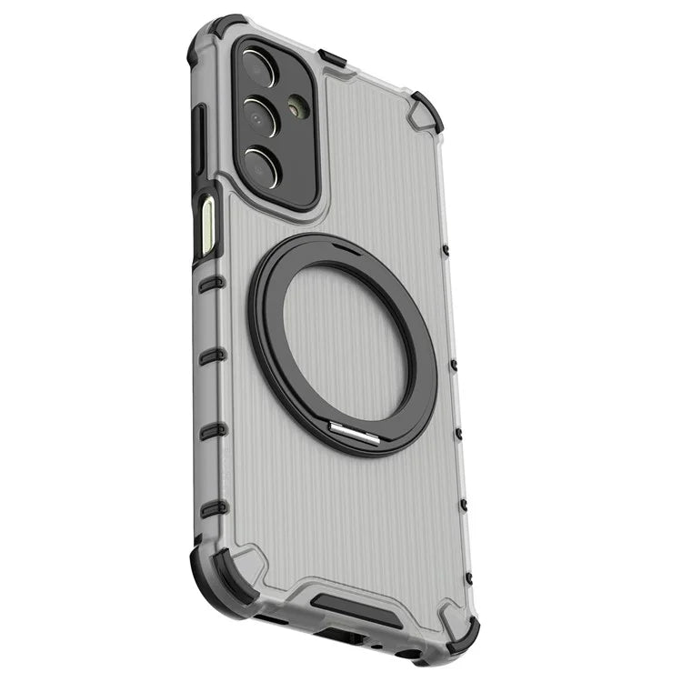 For Samsung Galaxy A25 5G (Global) (161.0 X 76.5 X 8.3mm) Case PC+TPU Phone Cover 360-degree Magnetic Ring Kickstand