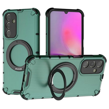 For Samsung Galaxy A25 5G (Global) (161.0 X 76.5 X 8.3mm) Case PC+TPU Phone Cover 360-degree Magnetic Ring Kickstand