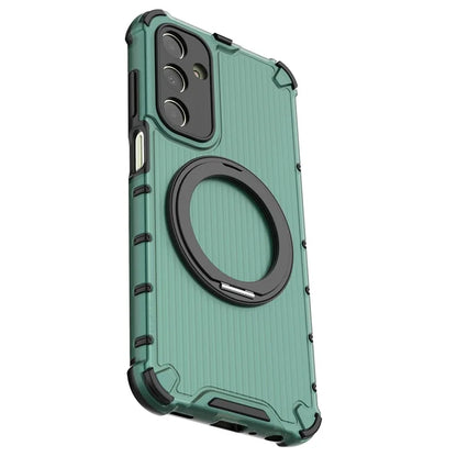 For Samsung Galaxy A25 5G (Global) (161.0 X 76.5 X 8.3mm) Case PC+TPU Phone Cover 360-degree Magnetic Ring Kickstand
