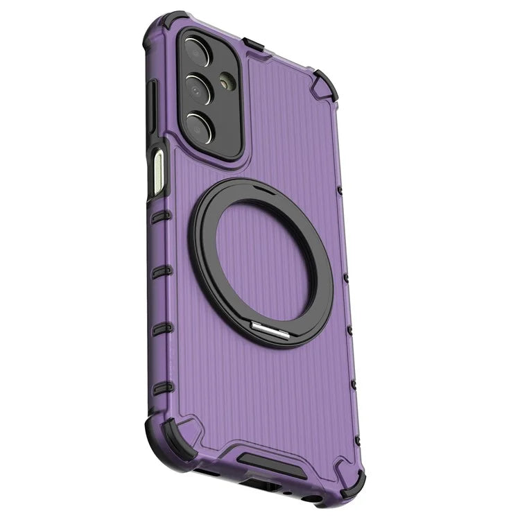 For Samsung Galaxy A25 5G (Global) (161.0 X 76.5 X 8.3mm) Case PC+TPU Phone Cover 360-degree Magnetic Ring Kickstand