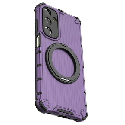 For Samsung Galaxy A25 5G (Global) (161.0 X 76.5 X 8.3mm) Case PC+TPU Phone Cover 360-degree Magnetic Ring Kickstand