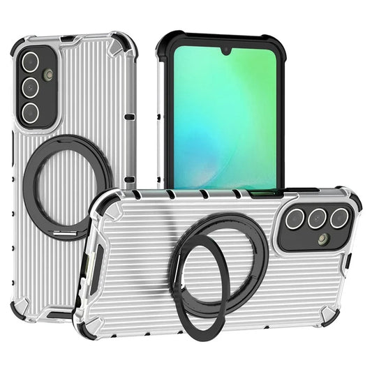For Samsung Galaxy A15 5G Case Vertical Stripe Protective PC+TPU Phone Cover Compatible with MagSafe