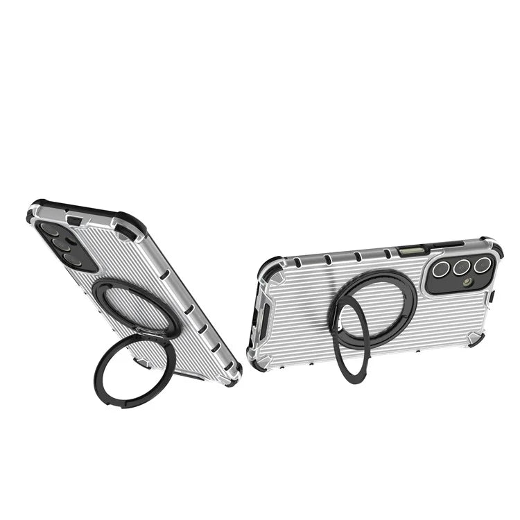 For Samsung Galaxy A15 5G Case Vertical Stripe Protective PC+TPU Phone Cover Compatible with MagSafe