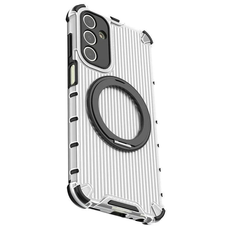 For Samsung Galaxy A15 5G Case Vertical Stripe Protective PC+TPU Phone Cover Compatible with MagSafe