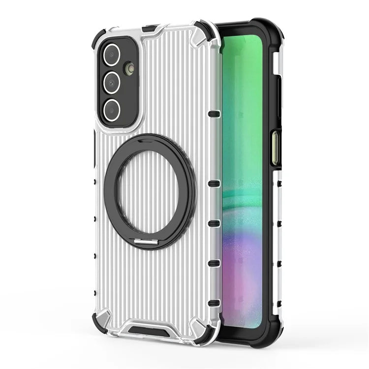For Samsung Galaxy A15 5G Case Vertical Stripe Protective PC+TPU Phone Cover Compatible with MagSafe