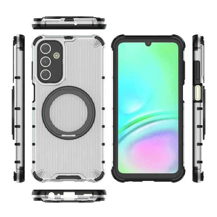 For Samsung Galaxy A15 5G Case Vertical Stripe Protective PC+TPU Phone Cover Compatible with MagSafe