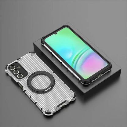 For Samsung Galaxy A15 5G Case Vertical Stripe Protective PC+TPU Phone Cover Compatible with MagSafe