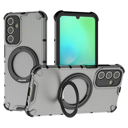 For Samsung Galaxy A15 5G Case Vertical Stripe Protective PC+TPU Phone Cover Compatible with MagSafe
