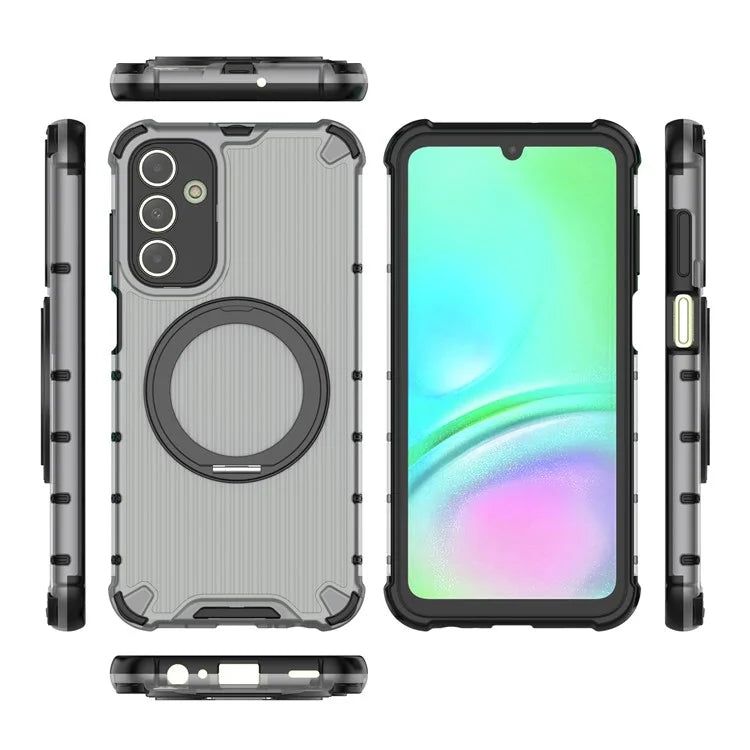 For Samsung Galaxy A15 5G Case Vertical Stripe Protective PC+TPU Phone Cover Compatible with MagSafe