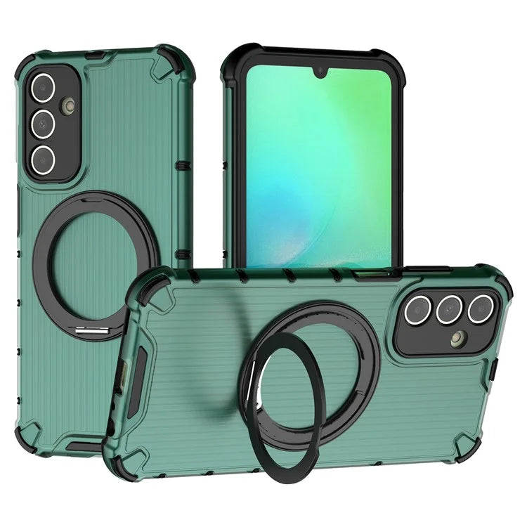 For Samsung Galaxy A15 5G Case Vertical Stripe Protective PC+TPU Phone Cover Compatible with MagSafe
