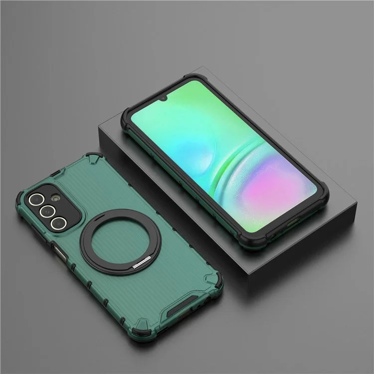 For Samsung Galaxy A15 5G Case Vertical Stripe Protective PC+TPU Phone Cover Compatible with MagSafe