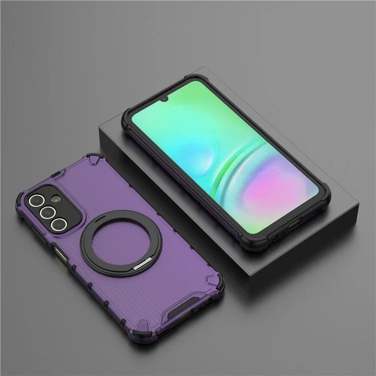 For Samsung Galaxy A15 5G Case Vertical Stripe Protective PC+TPU Phone Cover Compatible with MagSafe