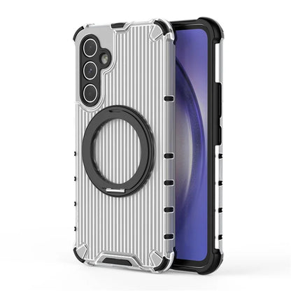 For Samsung Galaxy A54 5G Case with Magnetic Kickstand Vertical Stripe PC+TPU Phone Cover
