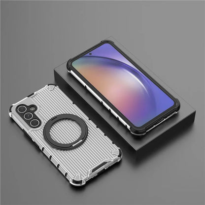 For Samsung Galaxy A54 5G Case with Magnetic Kickstand Vertical Stripe PC+TPU Phone Cover