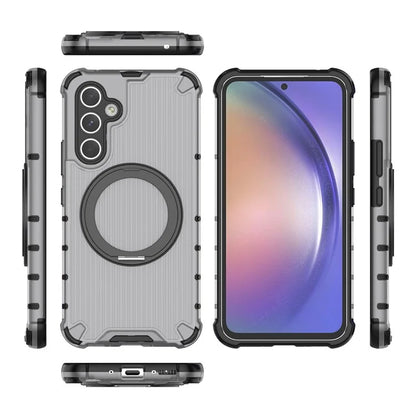 For Samsung Galaxy A54 5G Case with Magnetic Kickstand Vertical Stripe PC+TPU Phone Cover