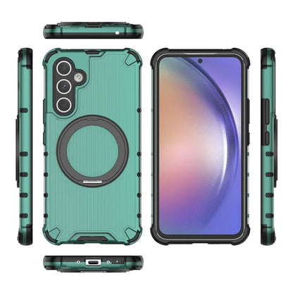 For Samsung Galaxy A54 5G Case with Magnetic Kickstand Vertical Stripe PC+TPU Phone Cover