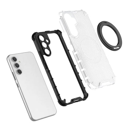 For Samsung Galaxy A54 5G Case with Magnetic Kickstand Vertical Stripe PC+TPU Phone Cover
