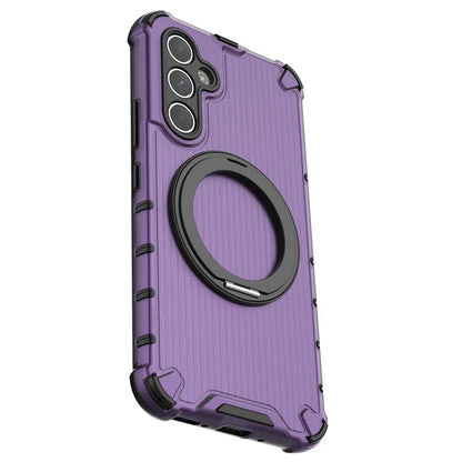 For Samsung Galaxy A54 5G Case with Magnetic Kickstand Vertical Stripe PC+TPU Phone Cover