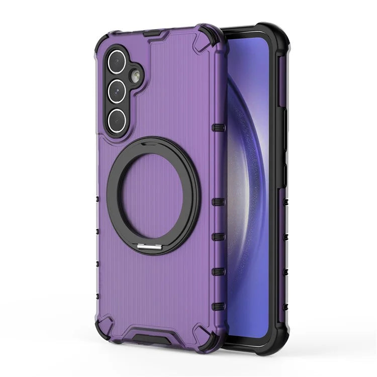 For Samsung Galaxy A54 5G Case with Magnetic Kickstand Vertical Stripe PC+TPU Phone Cover