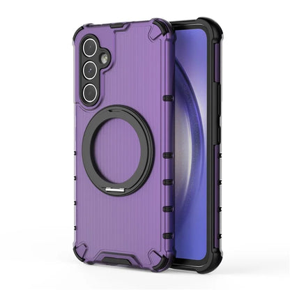 For Samsung Galaxy A54 5G Case with Magnetic Kickstand Vertical Stripe PC+TPU Phone Cover