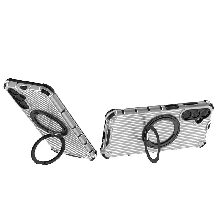 For Samsung Galaxy A14 5G Case Rotatable Magnetic Kickstand PC+TPU Phone Cover Reinforced Corner