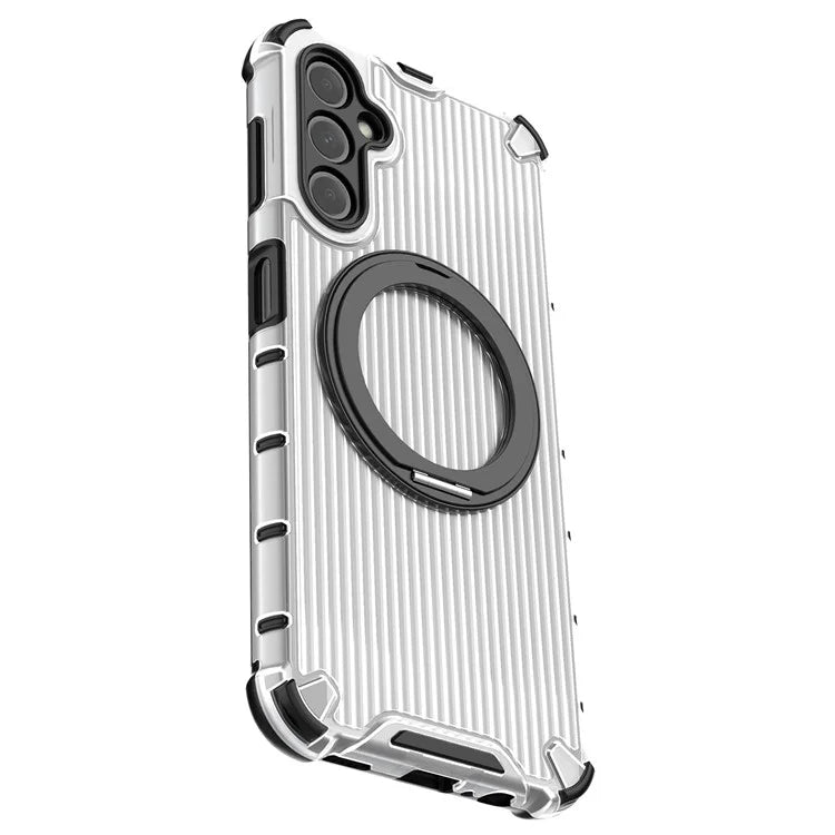 For Samsung Galaxy A14 5G Case Rotatable Magnetic Kickstand PC+TPU Phone Cover Reinforced Corner