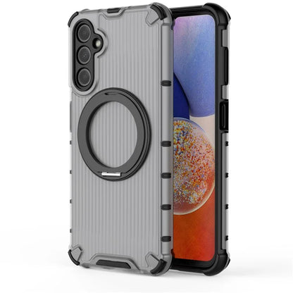 For Samsung Galaxy A14 5G Case Rotatable Magnetic Kickstand PC+TPU Phone Cover Reinforced Corner