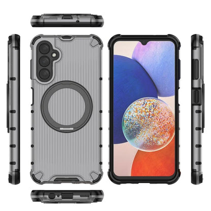 For Samsung Galaxy A14 5G Case Rotatable Magnetic Kickstand PC+TPU Phone Cover Reinforced Corner