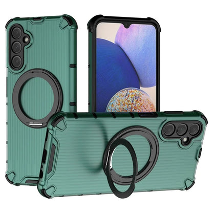 For Samsung Galaxy A14 5G Case Rotatable Magnetic Kickstand PC+TPU Phone Cover Reinforced Corner