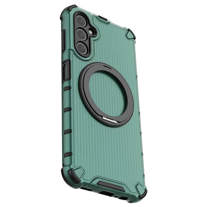 For Samsung Galaxy A14 5G Case Rotatable Magnetic Kickstand PC+TPU Phone Cover Reinforced Corner