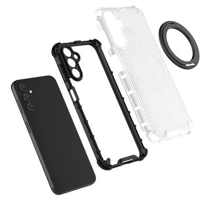 For Samsung Galaxy A14 5G Case Rotatable Magnetic Kickstand PC+TPU Phone Cover Reinforced Corner