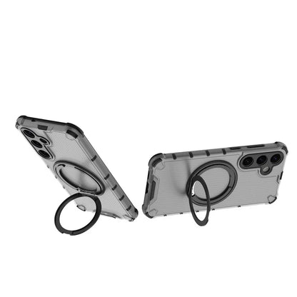 For Samsung Galaxy S24+ Case Rotating Magnetic Ring Holder Kickstand PC+TPU Phone Cover