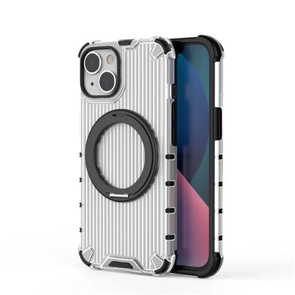 For iPhone 13 Case Vertical Stripe PC+TPU Magnetic Kickstand Phone Cover