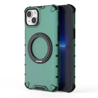 For iPhone 15 Plus / 14 Plus Case Compatible with MagSafe Kickstand Vertical Stripe PC+TPU Phone Cover