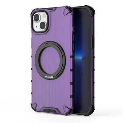 For iPhone 15 Plus / 14 Plus Case Compatible with MagSafe Kickstand Vertical Stripe PC+TPU Phone Cover