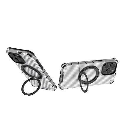 For iPhone 15 Pro Max Case Rotating Kickstand PC+TPU Phone Cover Compatible with MagSafe