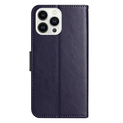 For iPhone 16 Pro Case PU Leather Wallet Phone Cover Butterfly Flower Pattern