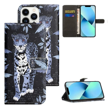 For iPhone 16 Pro Leather Phone Case Cross Texture Pattern Printing