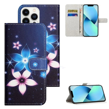 For iPhone 16 Pro Leather Phone Case Cross Texture Pattern Printing