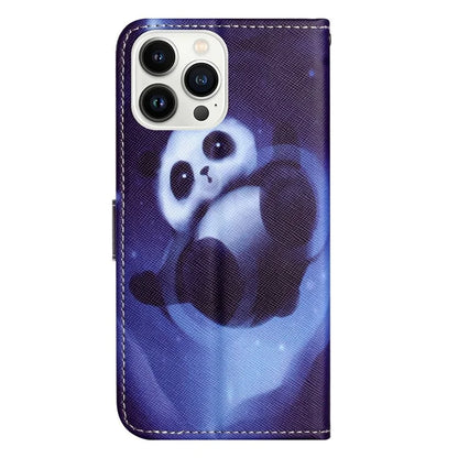 For iPhone 16 Pro Leather Phone Case Cross Texture Pattern Printing
