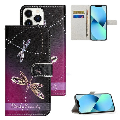 For iPhone 16 Pro Leather Phone Case Cross Texture Pattern Printing