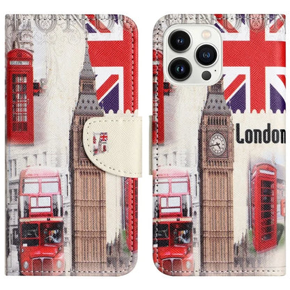 For iPhone 16 Pro Case Pattern Printing Cross Texture Phone Leather Cover