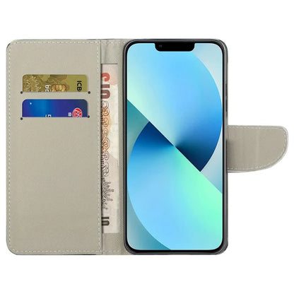 For iPhone 16 Pro Case Pattern Printing Cross Texture Phone Leather Cover
