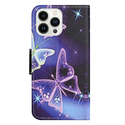 For iPhone 16 Pro Case Pattern Printing Cross Texture Phone Leather Cover
